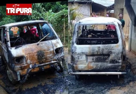 BJP's Jungle Raj : 10323 Teacher's Husband's Car burnt which was the Only Source of Livelihood of their Family BJP's Jungle Raj : 10323 Teacher's Husband's Car burnt which was the Only Source of Livelihood of their FamilyÂ
